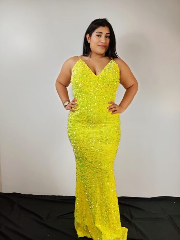 VESTIDO AMARILLO TALLA L-XL