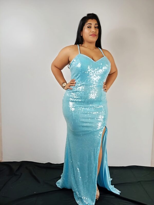 VESTIDO CELESTE XL